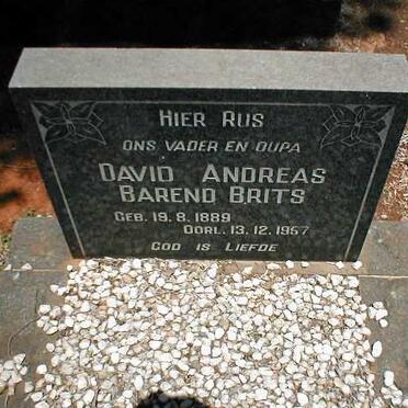 BRITS David Andreas Barend 1889-1957