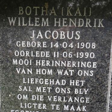 BOTHA Willem Hendrik Jacobus 1908-1990