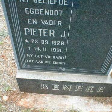 BENEKE Pieter J. 1926-1991