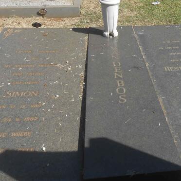 BOS Simon, van den 1910-1982 &amp; Hester Wilhelmina 1918-1997