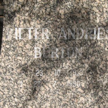 BURTON Pieter Andries 1933-1990