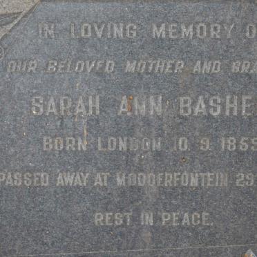 BASHER Sarah Ann 1859-1957