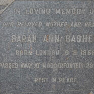 BASHER Sarah Ann 1859-1957
