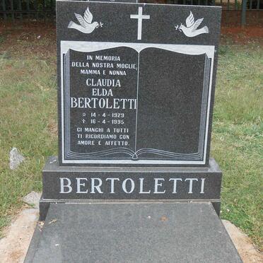 BERTOLETTI Claudia Elda 1929-1995