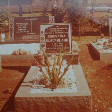 BLACKBEARD Christina  1902-1975