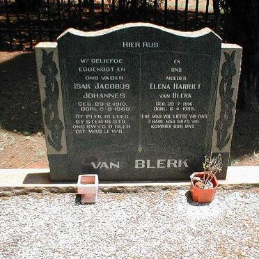 BLERK Isak Jacobus Johannes, van 1913-1963 &amp; Elena Harriet 1916-1999