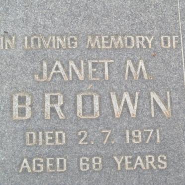 BROWN Janet M. -1971