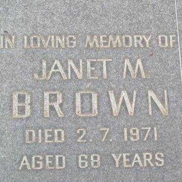 BROWN Janet M. -1971
