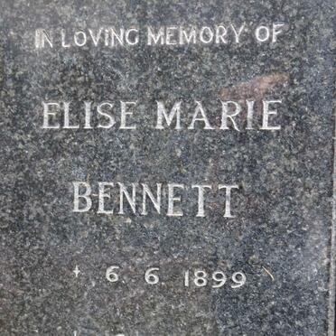 BENNETT Elise Marie 1899-1982