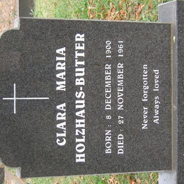 BUTTER Clara Maria, HOLZHAUS 1900-1961