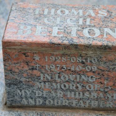 BEETON Thomas Cecil 1928-1973