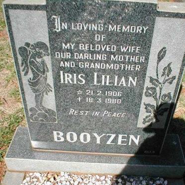 BOOYZEN Iris Lilian 1906-1980