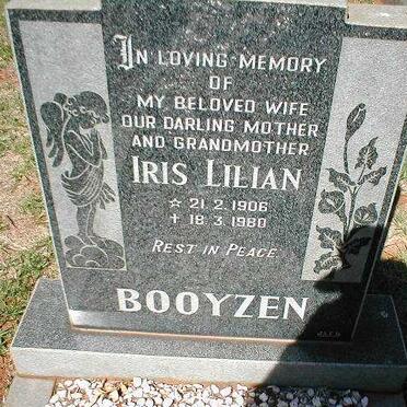BOOYZEN Iris Lilian 1906-1980