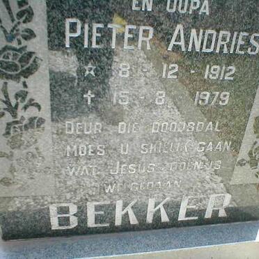 BEKKER Pieter Andries 1912-1979