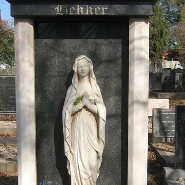 BEKKER Charles Louis Bonepart 1937-2013 &amp; Adriana Catharina 1940-