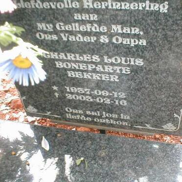 BEKKER Charles Louis Bonaparte 1937-2003