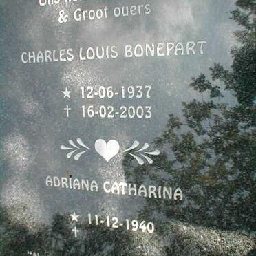 BEKKER Charles Louis Bonepart 1937-2013 &amp; Adriana Catharina 1940-