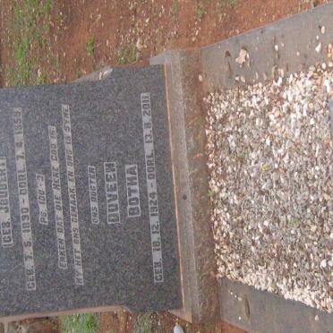 BOTHA Martha Francina nee JOUBERT 1890-1959 :: BOTHA Duveen 1924-2011