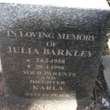 BARKLEY Julia 1958-1998