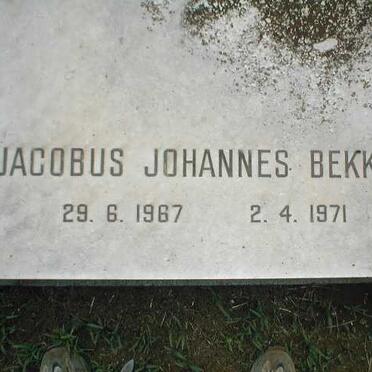 BEKKER Jacobus Johannes 1967-1971 _2