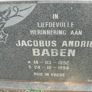 BABEN Jacobus Andrie 1992-1994