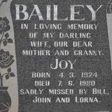 BAILEY Joy 1924-1980