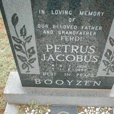 BOOYZEN Petrus Jacobus 1908-1983