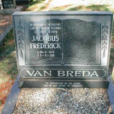 BREDA Jacobus Frederick, van 1929-1991
