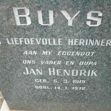 BUYS Jan Hendrik 1919-1972