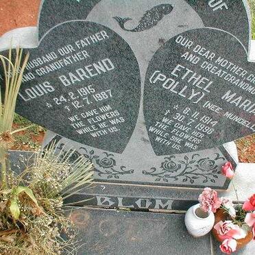 BLOM Louis Barend 1915-1987 &amp; Ethel Maria MUNDELL 1914-1998