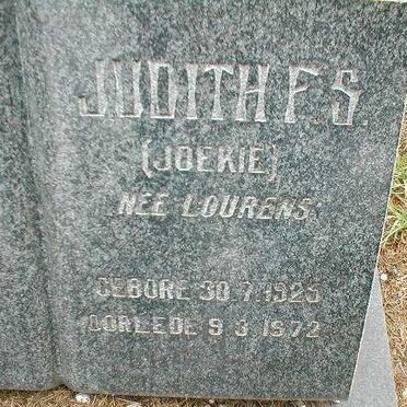 BERG Judith F.S., van den nee LOURENS 1925-1972 _2