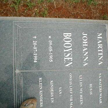 BOOYSEN Martina Johanna 1905-1994