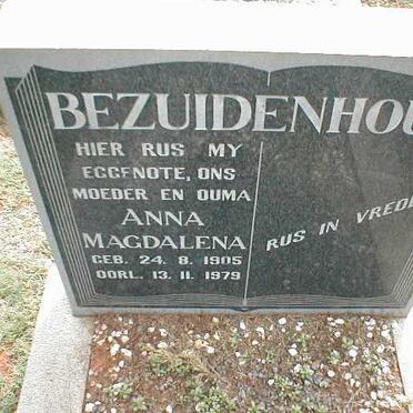 BEZUIDENHOUT Anna Magdalena 1905-1979