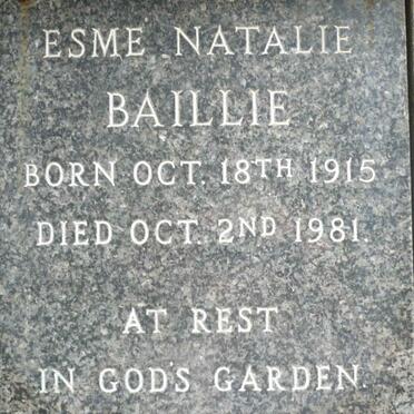 BAILLIE Esmé Natalie 1915-1981