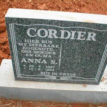 CORDIER Anna S. 1937-1994