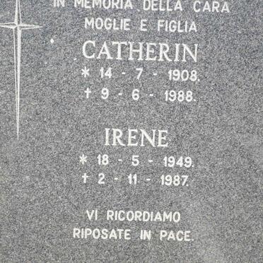 COSSA Catherin 1908-1988 :: COSSA Irene 1949-1987