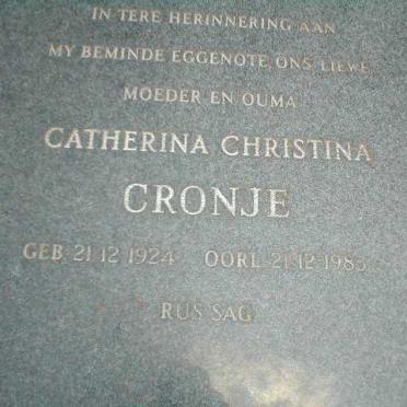 CRONJE Catherina Christiana 1924-1983
