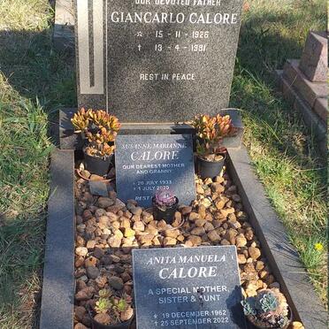 CALORE Giancarlo 1926-1981 & Susanne Marianne 1933-2020 :: CALORE Anita Manuela 1962-2022 :: CALORE Marco Giancarlo 1965-2006