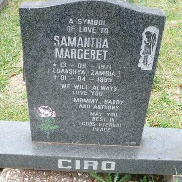 CIRO Samantha Margeret 1971-1995
