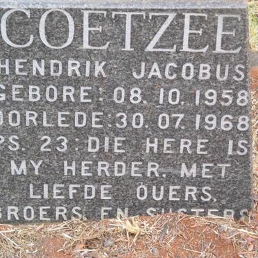 COETZEE Hendrik Jacobus 1958-1968