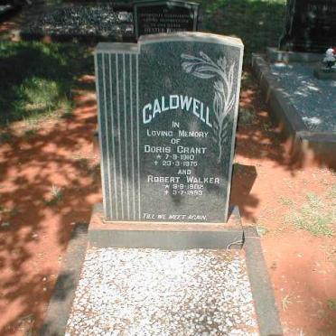 CALDWELL Robert Walker 1902-1993 &amp; Doris Grant 1910-1975