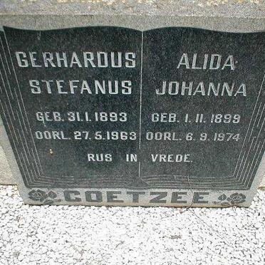 COETZEE Gerhardus Stefanus 1893-1963 &amp; Alida Johanna 1899-1974