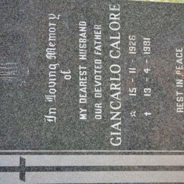 CALORE Giancarlo 1926-1981