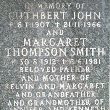 CLARK Cuthbert John 1907-1966 &amp; Margaret Thompson SMITH 1912-1981