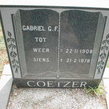 COETZER Gabriel G.F. 1908-1978