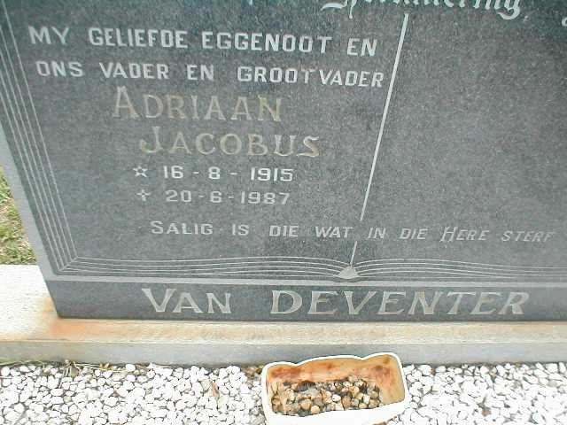 DEVENTER Adriaan Jacobus, van 1915-1987