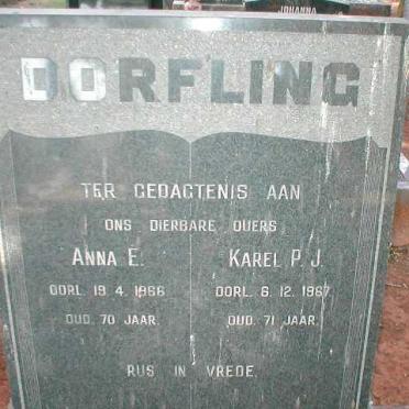 DORFLING Karel P.J. 1896-1967 &amp; Anna E. 1896-1966