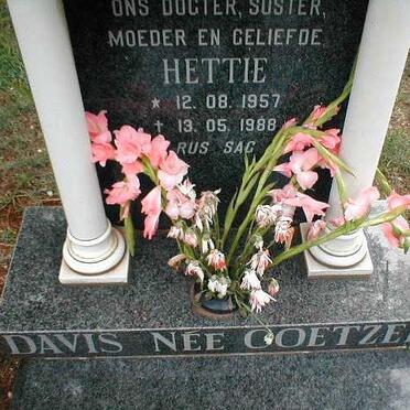 DAVIS Hettie nee COETZEE 1957-1988