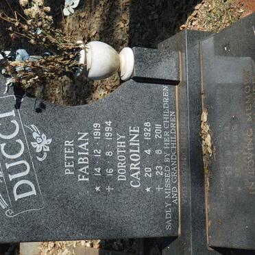 DUCCI Peter Fabian 1919-1994 &amp; Dorothy Caroline 1928-2011
