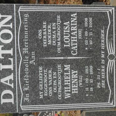 DALTON Wilhelm Henry 1915-1999 &amp; Louisa Catharina 1908-2006